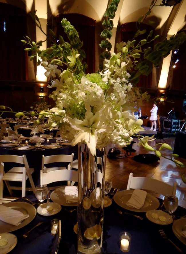 Tall Centerpiece with White Flowers