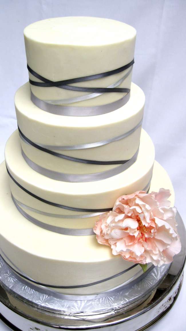 Modern Cake Tied with a Ribbon
