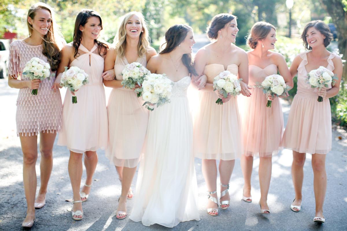 mismatched dresses