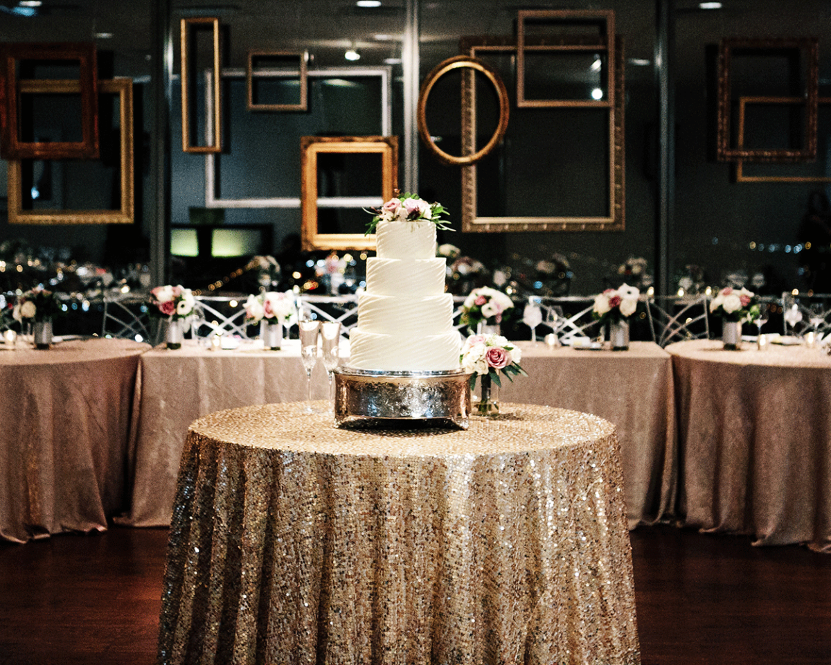 gold tablecloth
