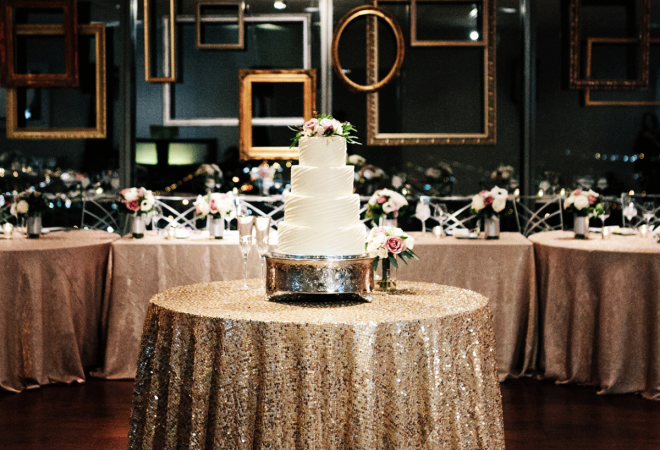 gold tablecloth