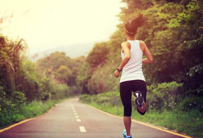 running down a path