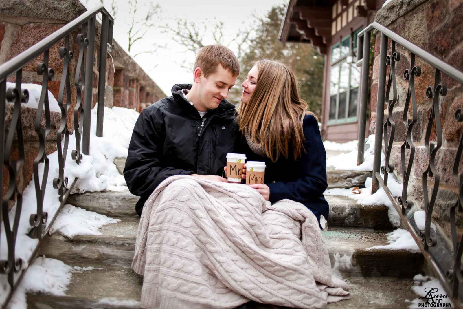 couple with blanket