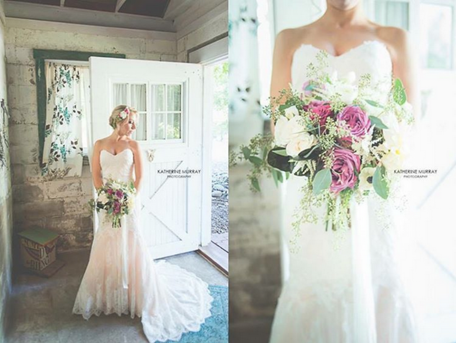 bride with bouquet