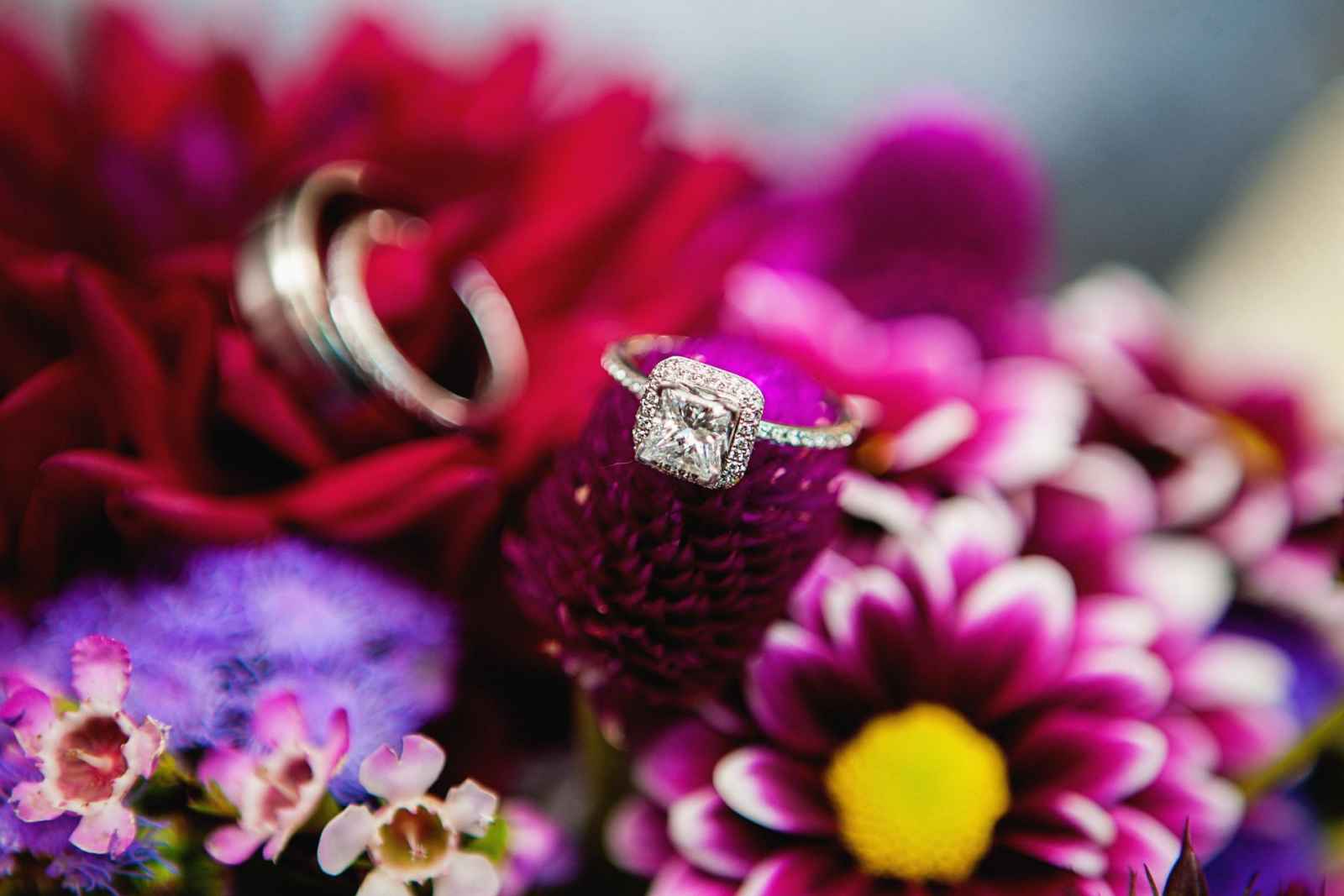 flowers and rings