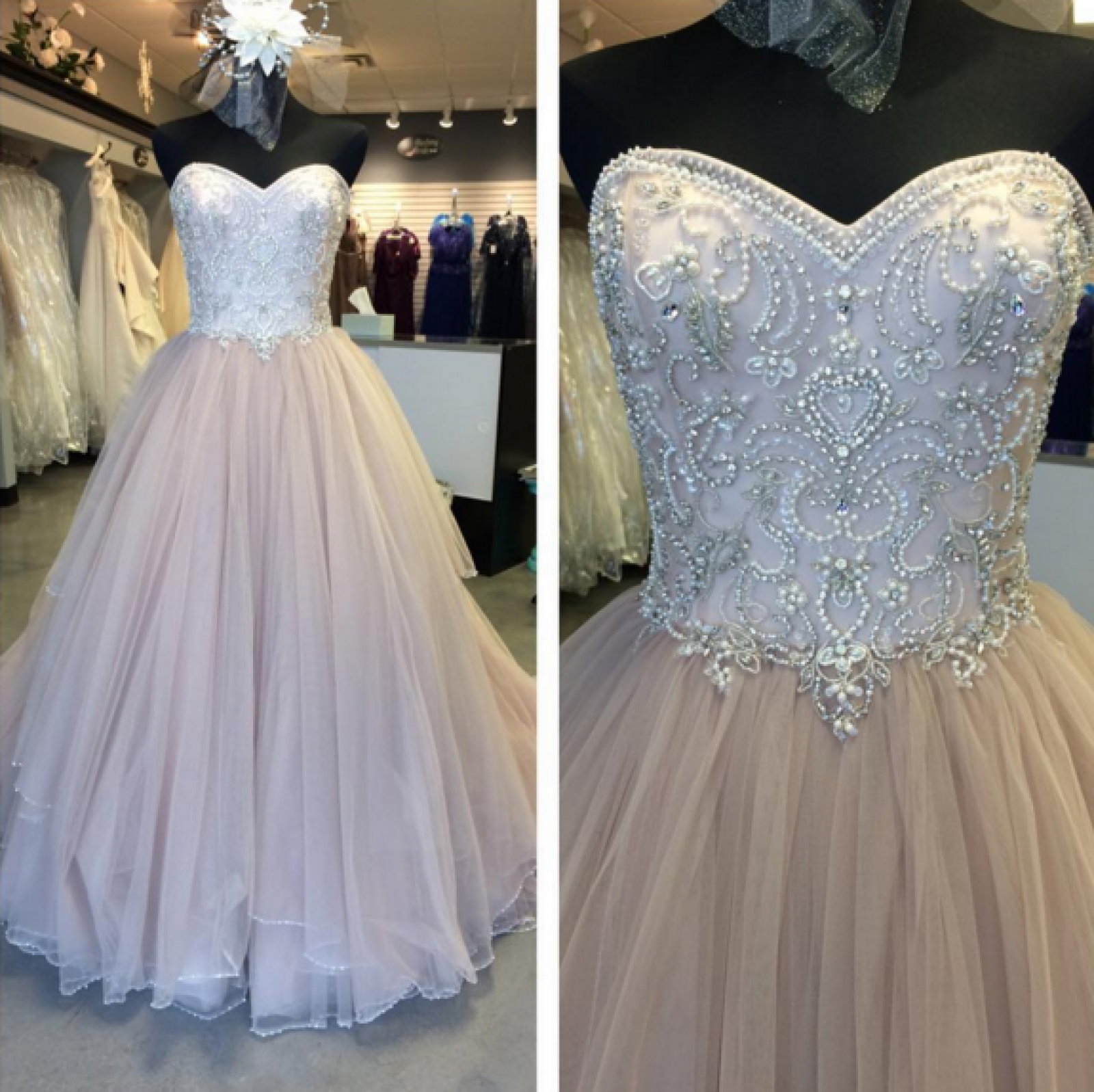 bridal gown details