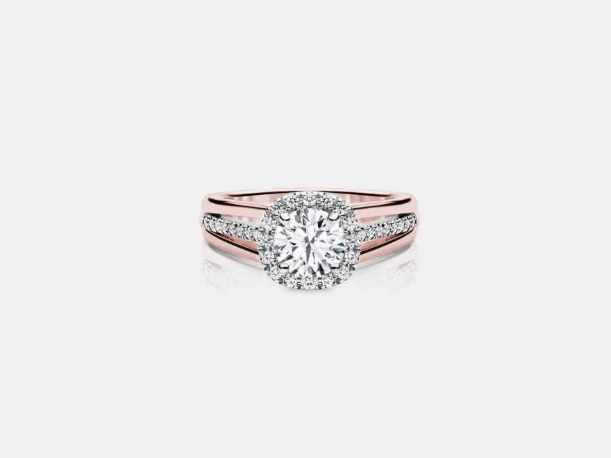 rose gold engagement ring