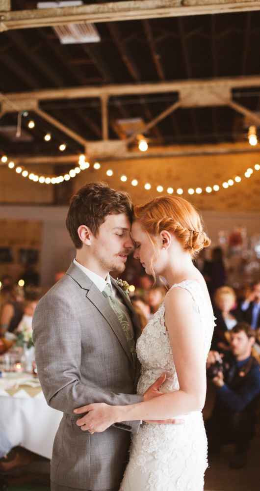 couple dancing at wedding reception