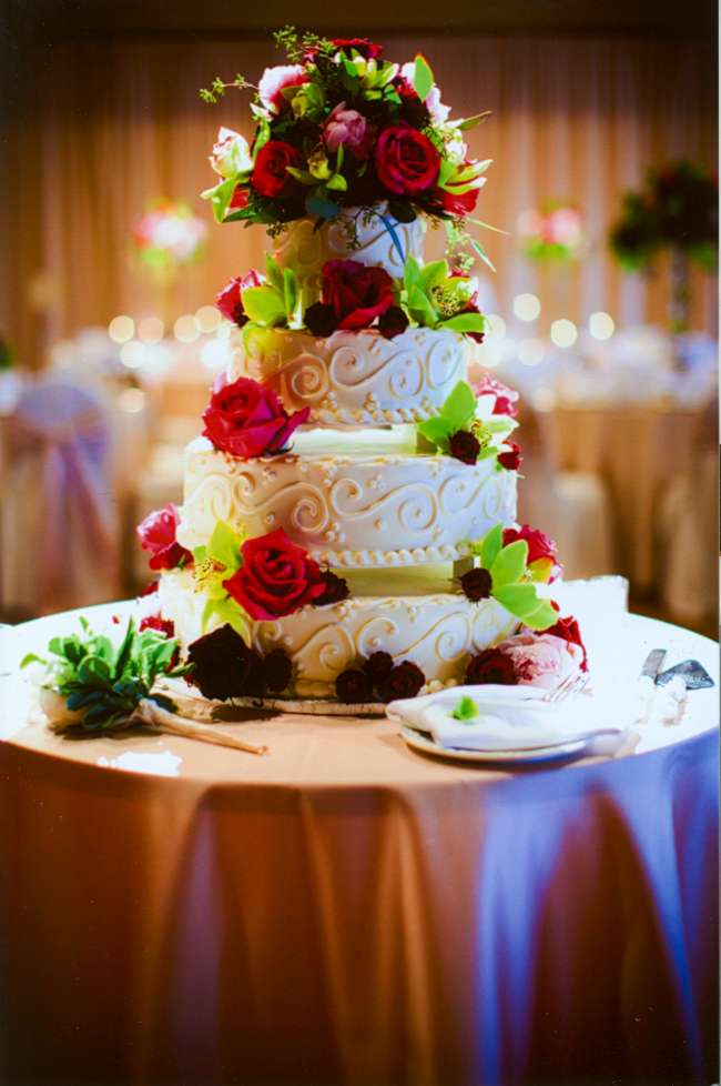4-Tiered Flower Cake