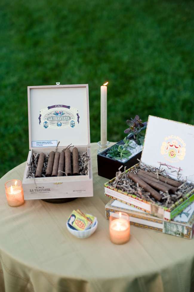 Cigar Table at Reception