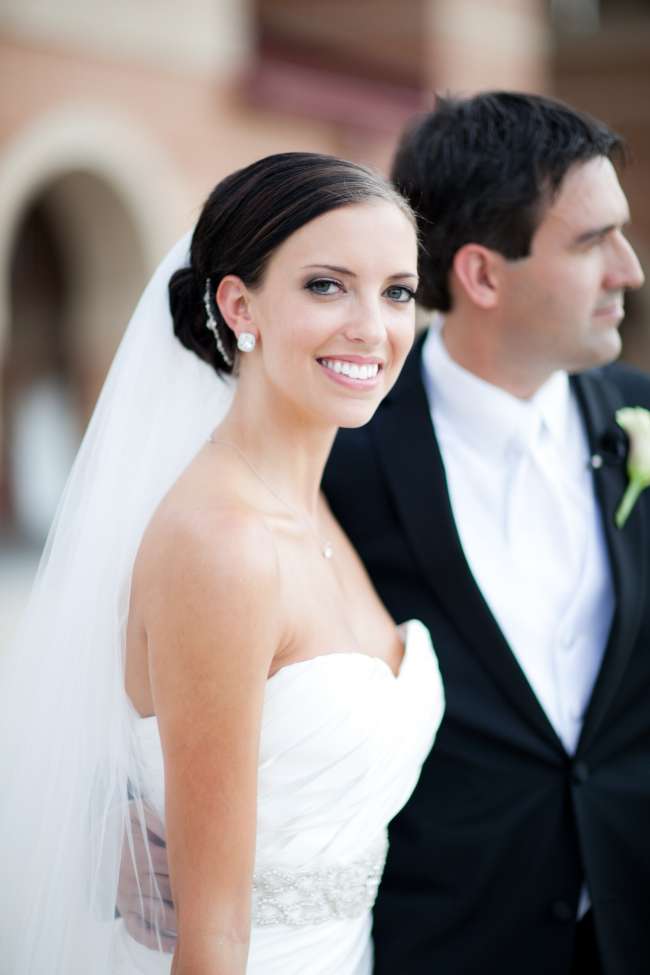 Beautiful bride with groom