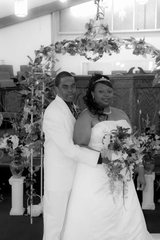 Bride & Groom Pose After the Ceremony