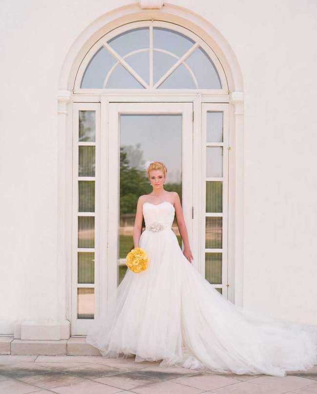 Bride with Yellow Bouquet