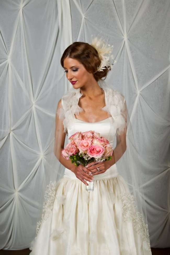 Beautiful bride in white