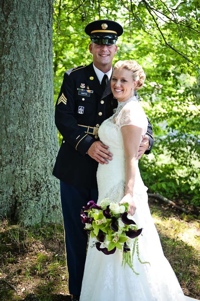 A Military Bride and Groom