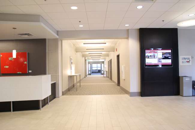 Downstairs hallway at the Bloomington Convention Center