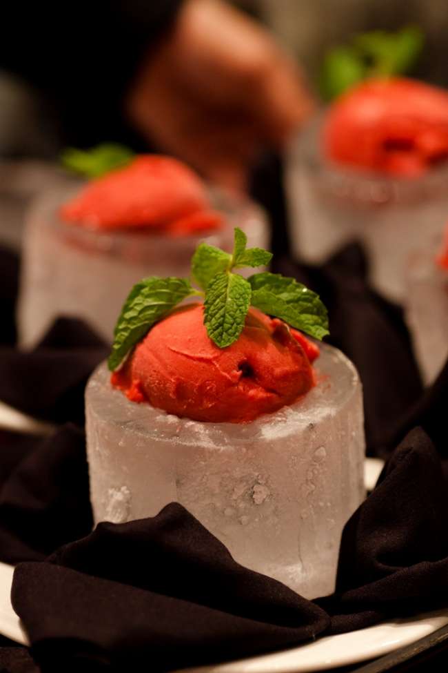 Strawberry sorbet