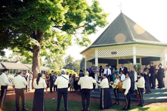 Musicians outside Gazebo 