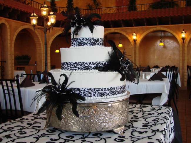 Black and white cake