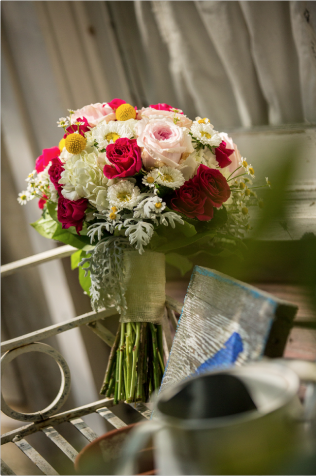 Colorful bridal bouquet