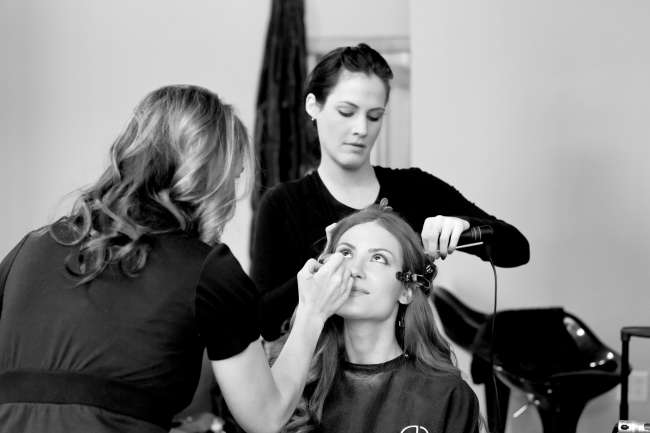 Hair and makeup prep