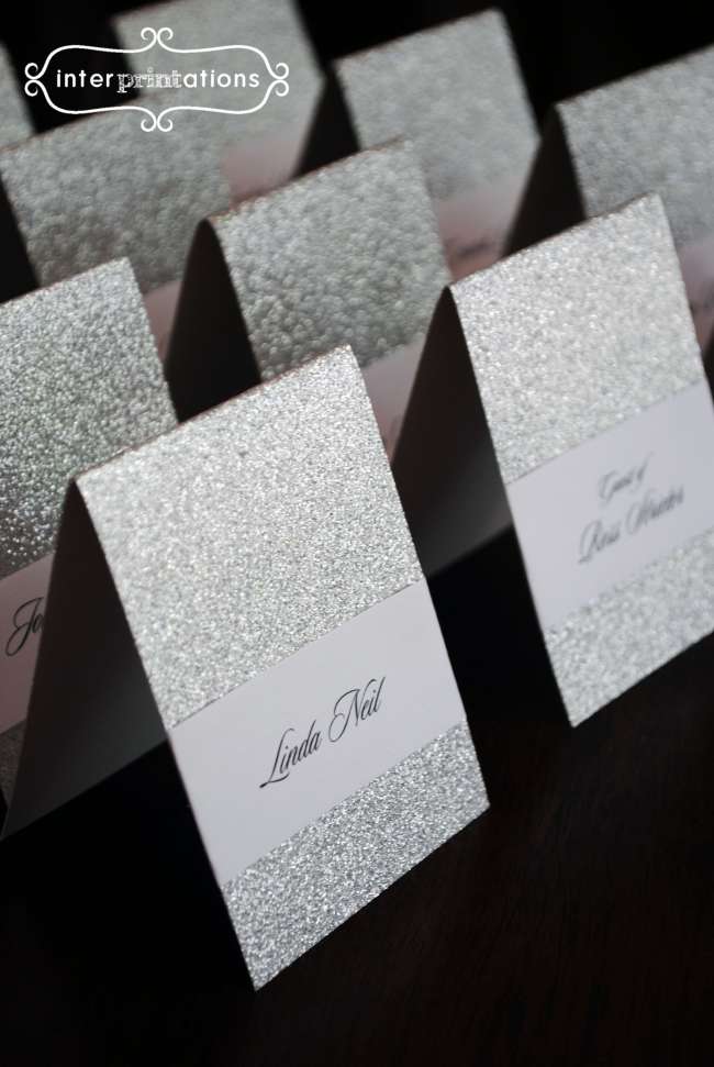 Sparkly place cards