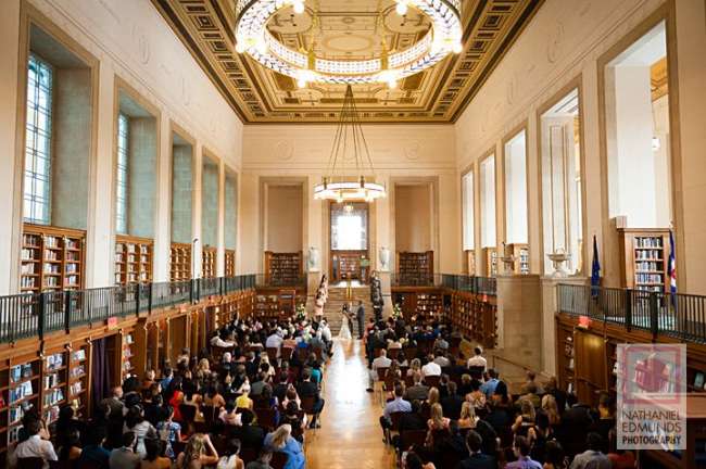 Ceremony at library