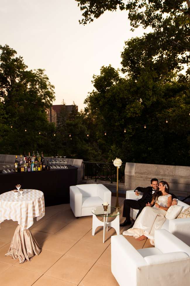 Bride & Groom at Outdoor Reception