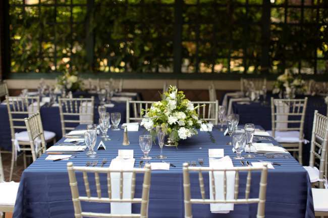 Wedding reception tablescape