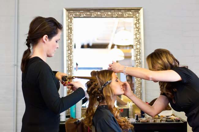 Hair and makeup prep