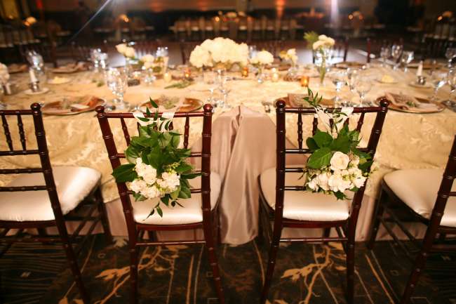 Decorated reception chair