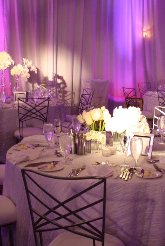 Simple but elegant tablescape with flowers