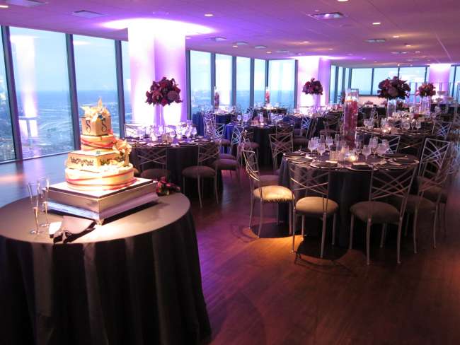 Purple LIghting and Tablescape