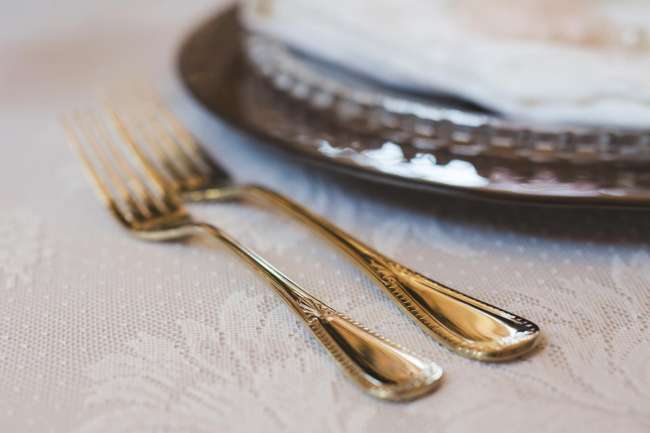 Gold Silverware for Reception