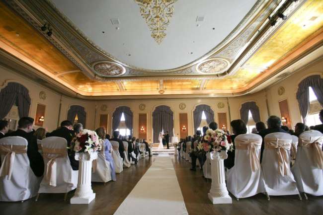 Ballroom Wedding Ceremony with Aisle