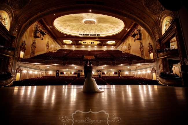 Wedding Couple on Morris Performing Arts Center stage