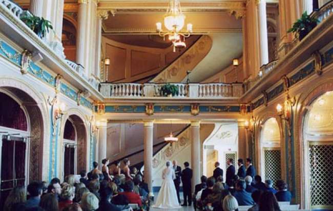 Wedding Ceremony in Morris Performing Arts Center Grand Lobby