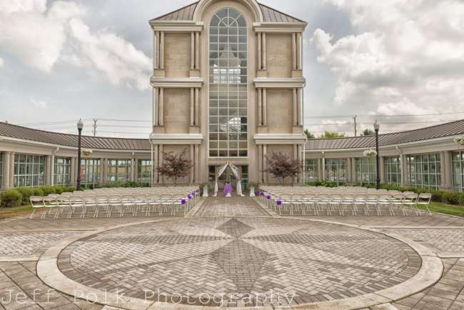 Outside Ceremony, Courtyard, Tower, Chandelier