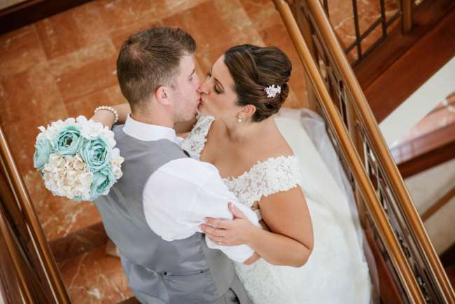 Marble Staircase Kiss