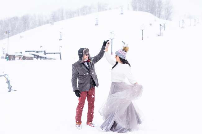 Crystal Mountain Winter Elopement