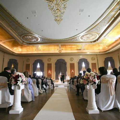 Ballroom Wedding Ceremony with Aisle